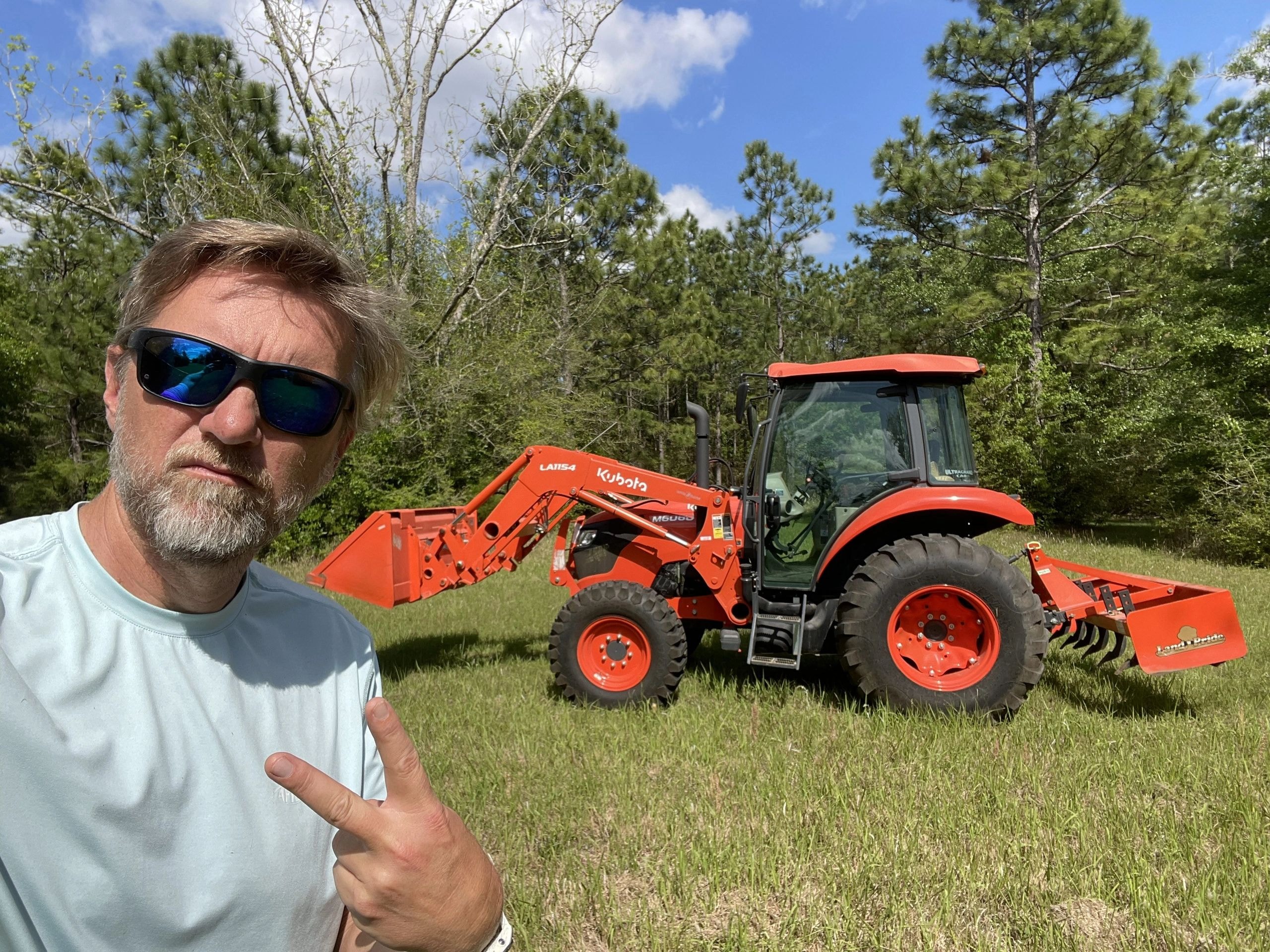 Captain Stingray with the tractor